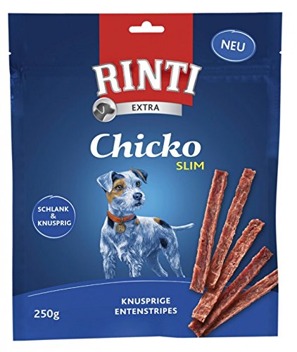 Rinti Chicko Slim Ente Knusprige Entenstripes 900g - Sie erhalten 4 Packung/en; Packungsinhalt 0,9 kg von Rinti