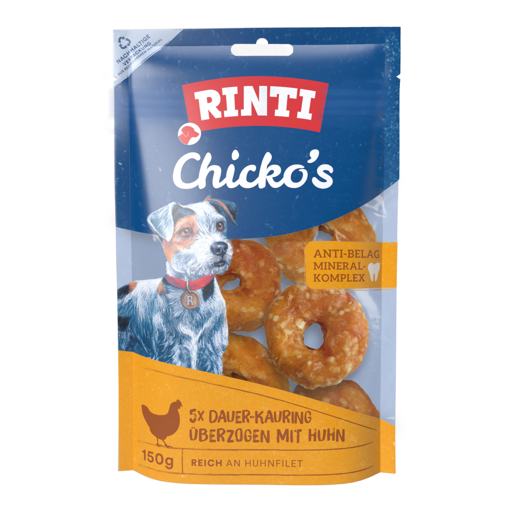 RINTI Chicko's Dauer-Kauringe mit Huhn - 5 x 30 g von Rinti