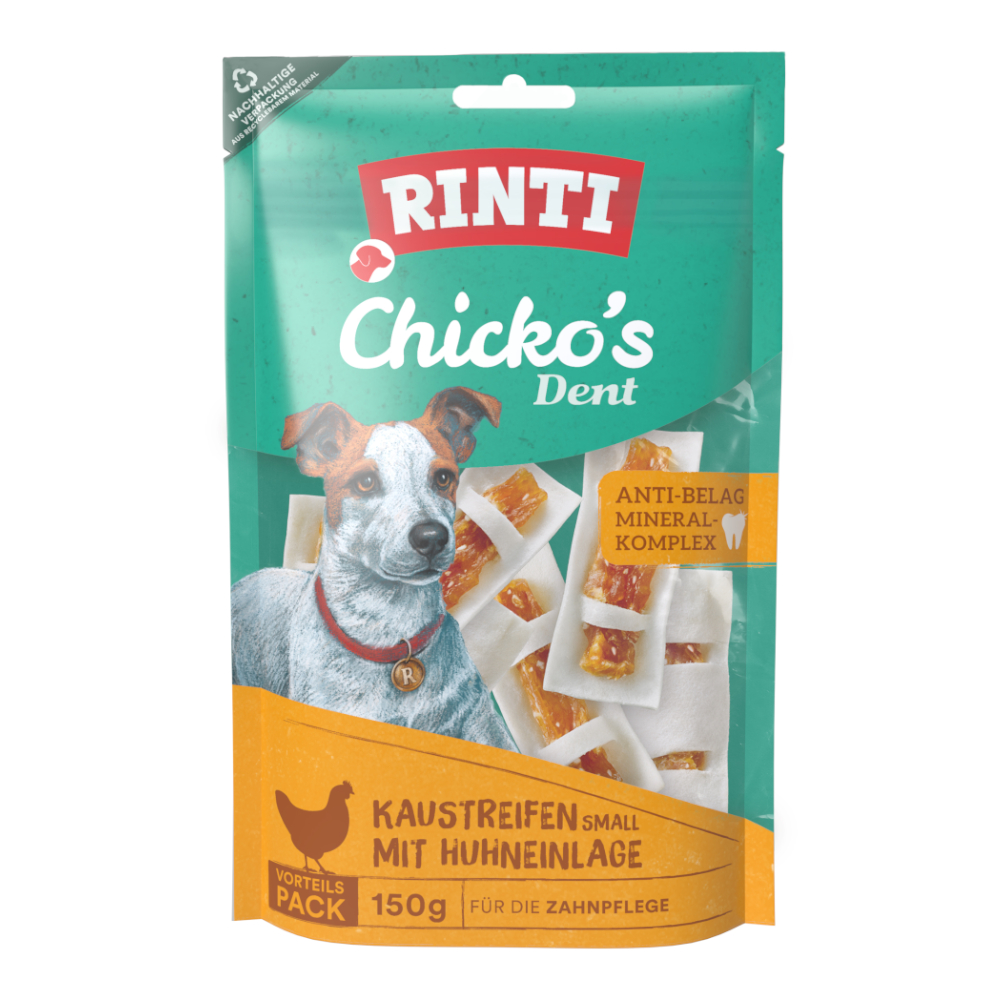 RINTI Chicko's Dent Kaustreifen mit Huhneinlage Small - 150 g von Rinti