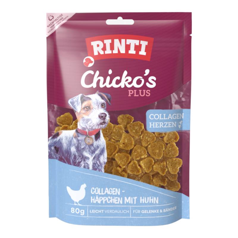 RINTI Chicko's Plus Collagen Hearts - Sparpaket: 3 x 80 g Huhn von Rinti