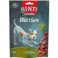 RINTI Extra Bitties 100 g - 6 x 100 g Ente mit Ananas & Kiwi von Rinti