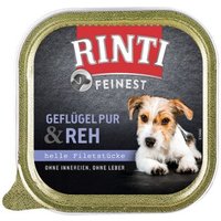RINTI Feinest Adult Geflügel pur & Reh 44x150 g von Rinti
