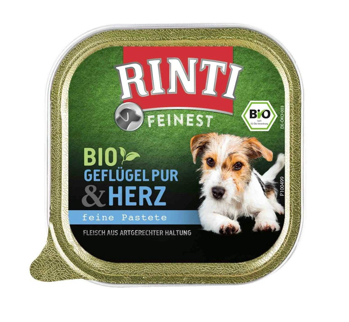 RINTI Feinest Bio 150g Schale Hundenassfutter von Rinti