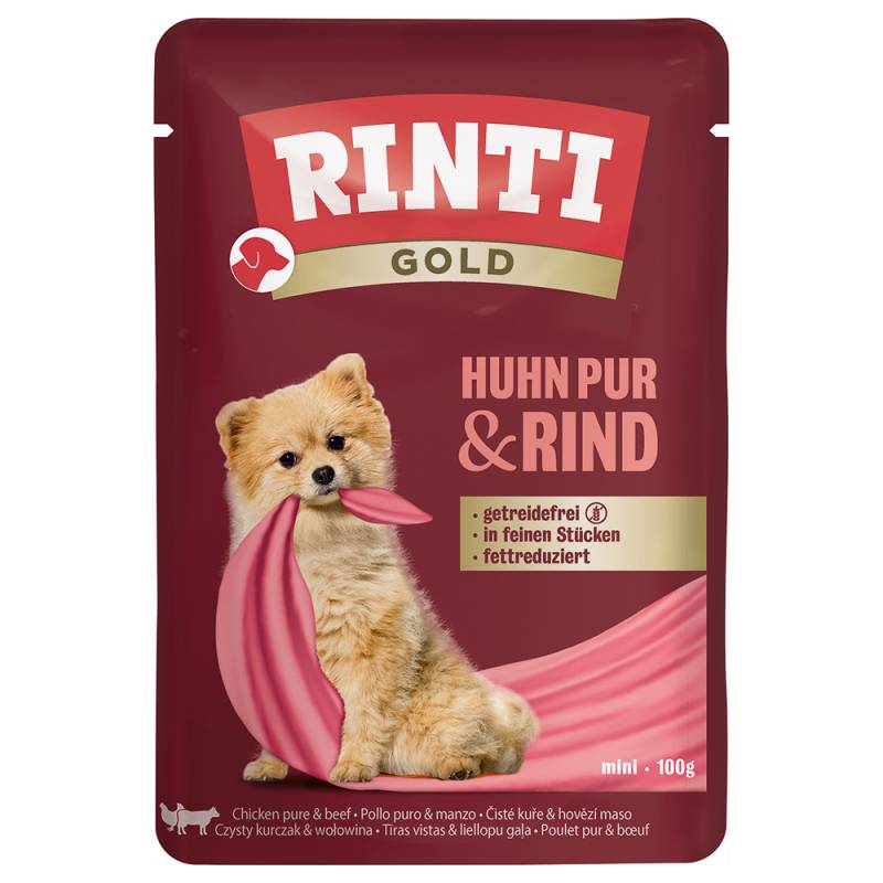 RINTI Gold 10 x 100 g - Huhn Pur & Rind von Rinti