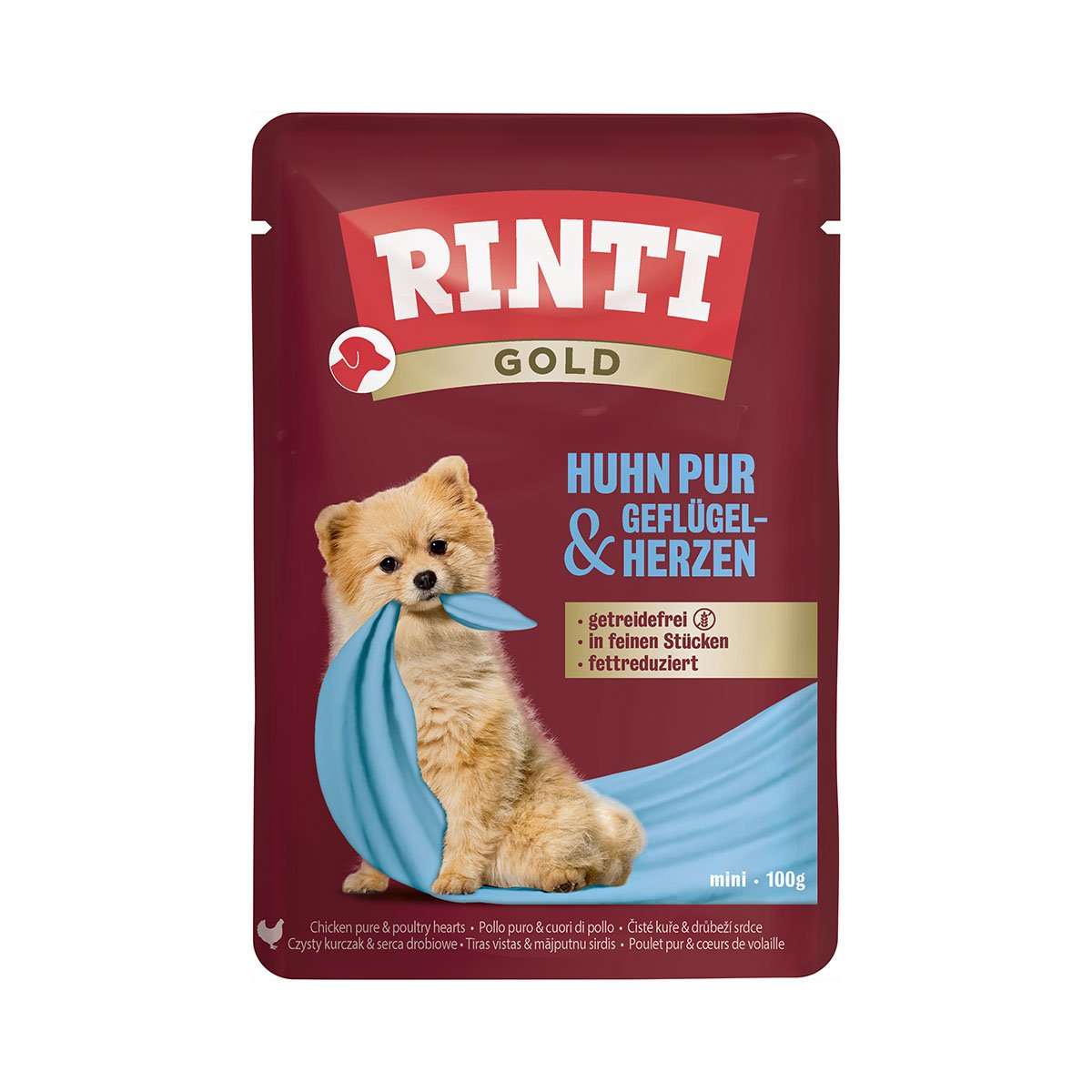 RINTI Gold Huhn und Geflügelherzen 10x100g von Rinti