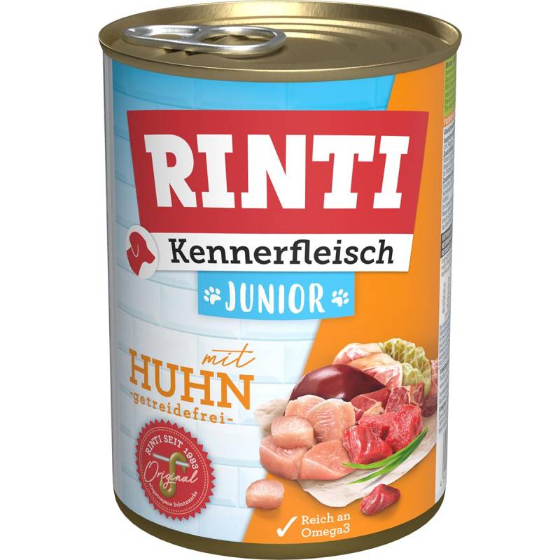 Rinti Kennerfleisch Junior mit Huhn 24x400g von Rinti