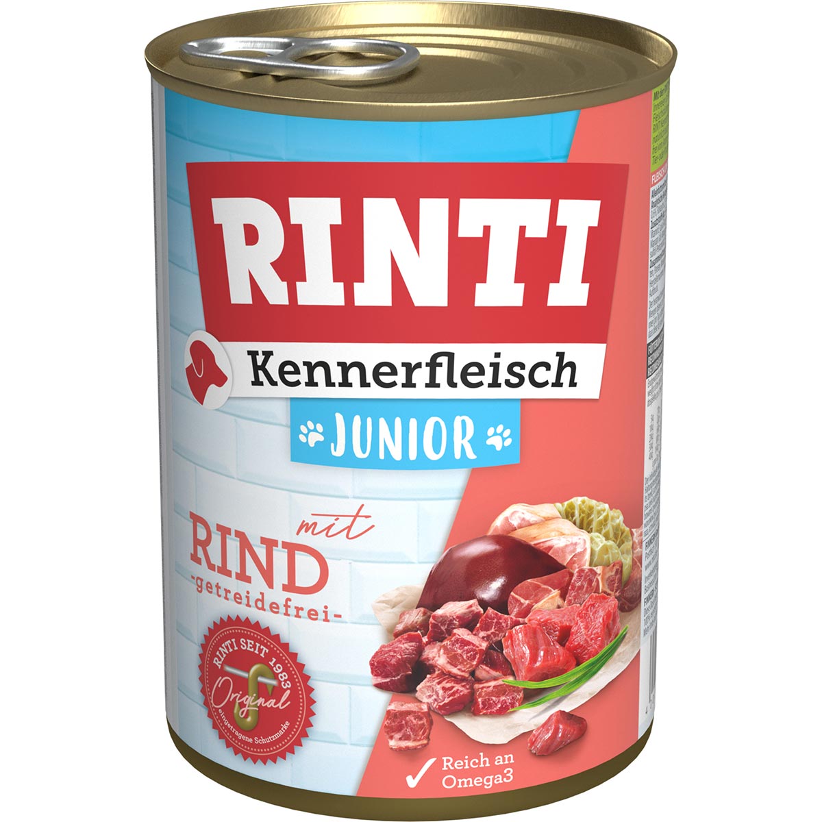 Rinti Kennerfleisch Junior mit Rind 24x400g von Rinti