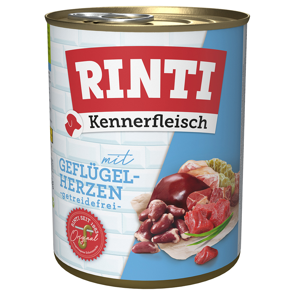 RINTI Kennerfleisch 1 x 800 g - mit Geflügelherzen von Rinti