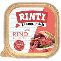 RINTI Kennerfleisch Nassfutter Hund, Adult, Schale 9x300 g Rind von Rinti