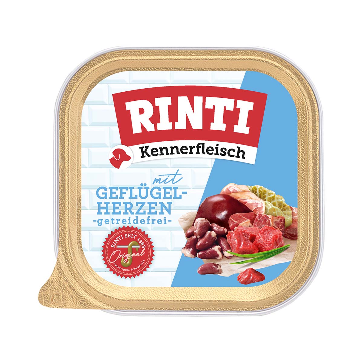 Rinti Kennerfleisch mit Geflügelherzen 18x300g von Rinti