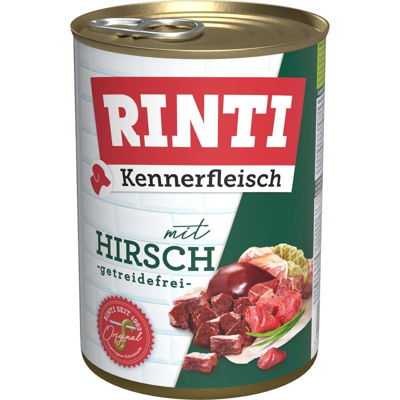 Rinti Kennerfleisch mit Hirsch 24x400g von Rinti