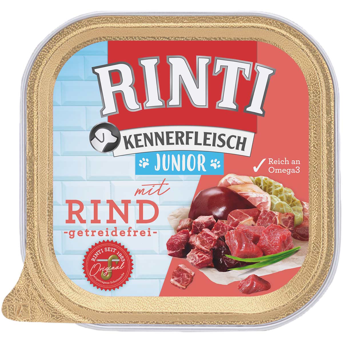Rinti Kennerfleisch Junior mit Rind 18x300g von Rinti