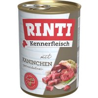 RINTI Kennerfleisch Nassfutter Hund, Adult, Dose, Kaninchen 12x400 g von Rinti