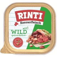 RINTI Kennerfleisch Nassfutter Hund, Adult, Schale 9x300 g Wild von Rinti