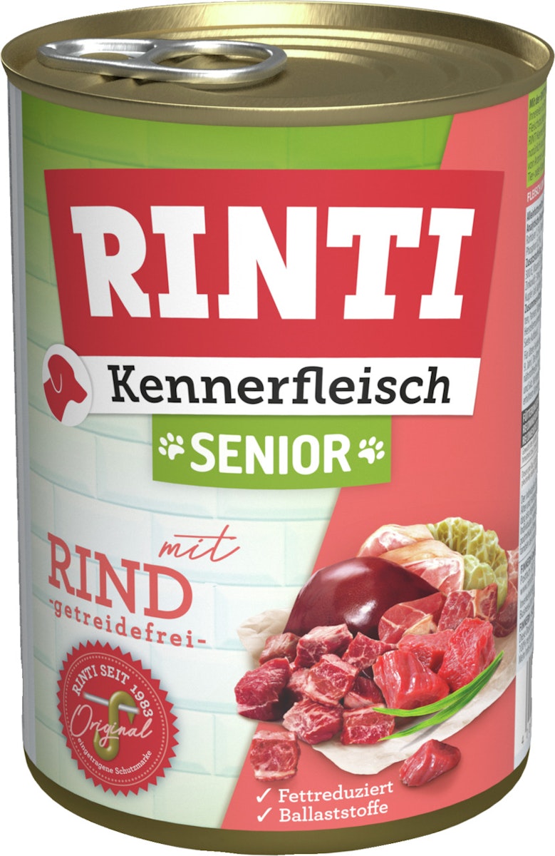 RINTI Kennerfleisch Senior 400g Dose Hundenassfutter von Rinti