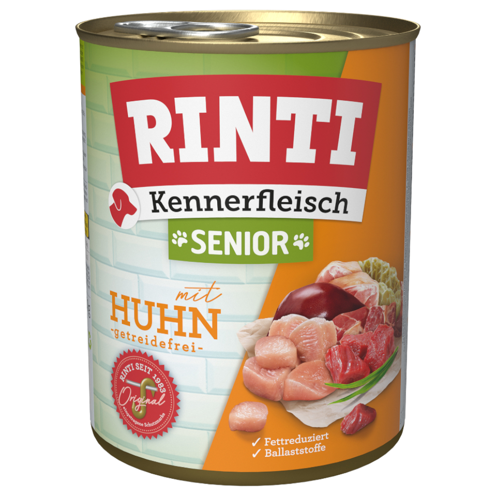 RINTI Kennerfleisch Senior - 6 x 800 g Huhn von Rinti