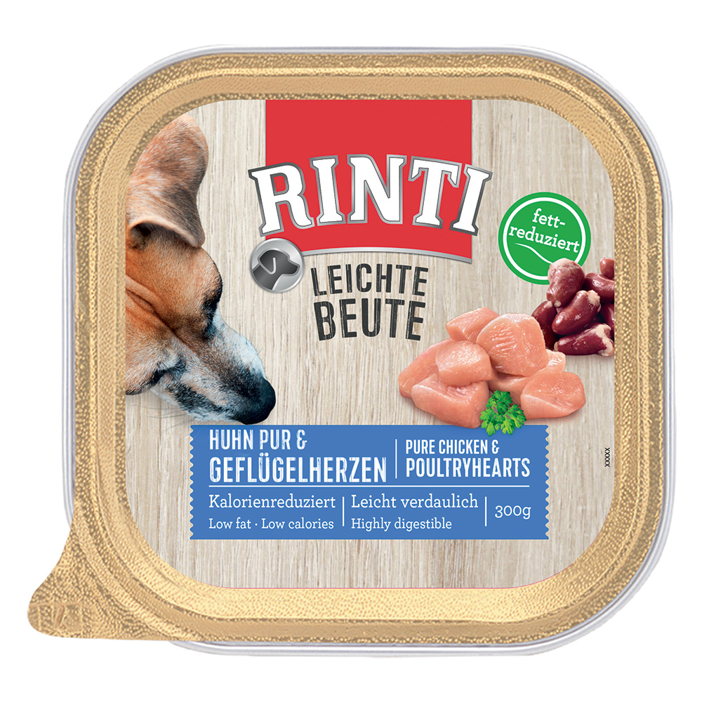 RINTI Leichte Beute 9 x 300 g - Huhn & Geflügelherzen von Rinti