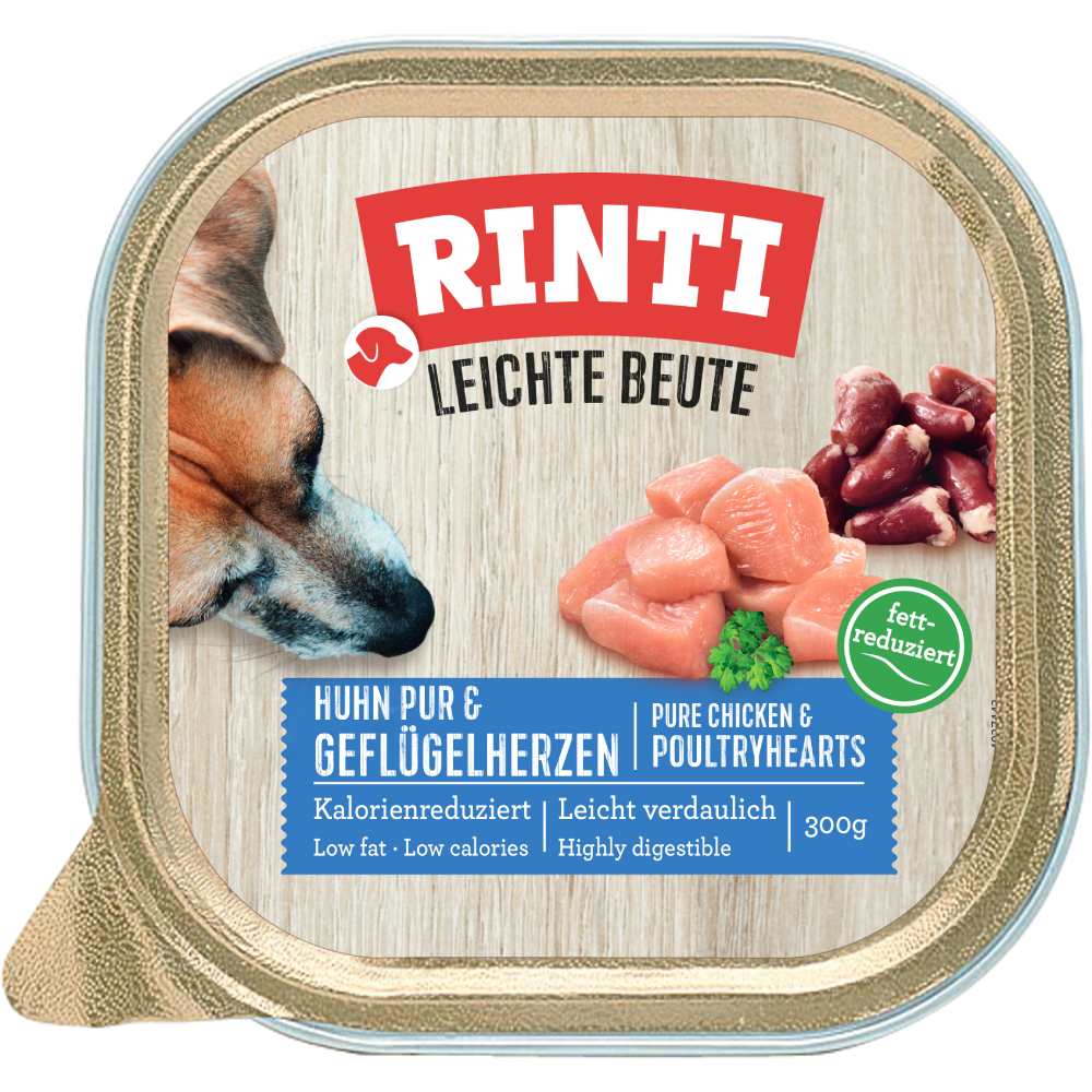 RINTI Leichte Beute 9 x 300 g - Huhn & Geflügelherzen von Rinti