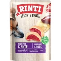 RINTI Leichte Beute Nassfutter Hund, Adult, Pouch, Rind und Ente 10x400 g von Rinti