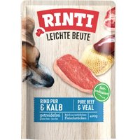 RINTI Leichte Beute Nassfutter Hund, Adult, Pouch, Rind und Kalb 10x400 g RINTI Leichte Beute Nassfutter Hund, Adult, Pouch, Rind und Kalb 10x400 g von Rinti