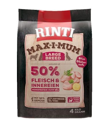 RINTI Max-I-Mum Large Breed Huhn | 4kg Trockenfutter von Rinti