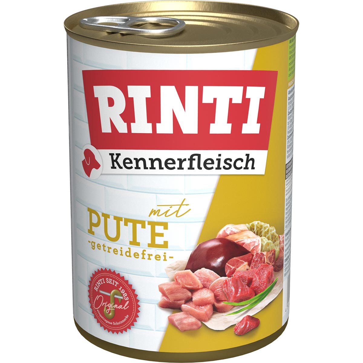 Rinti Kennerfleisch mit Pute Dose 24x400g von Rinti