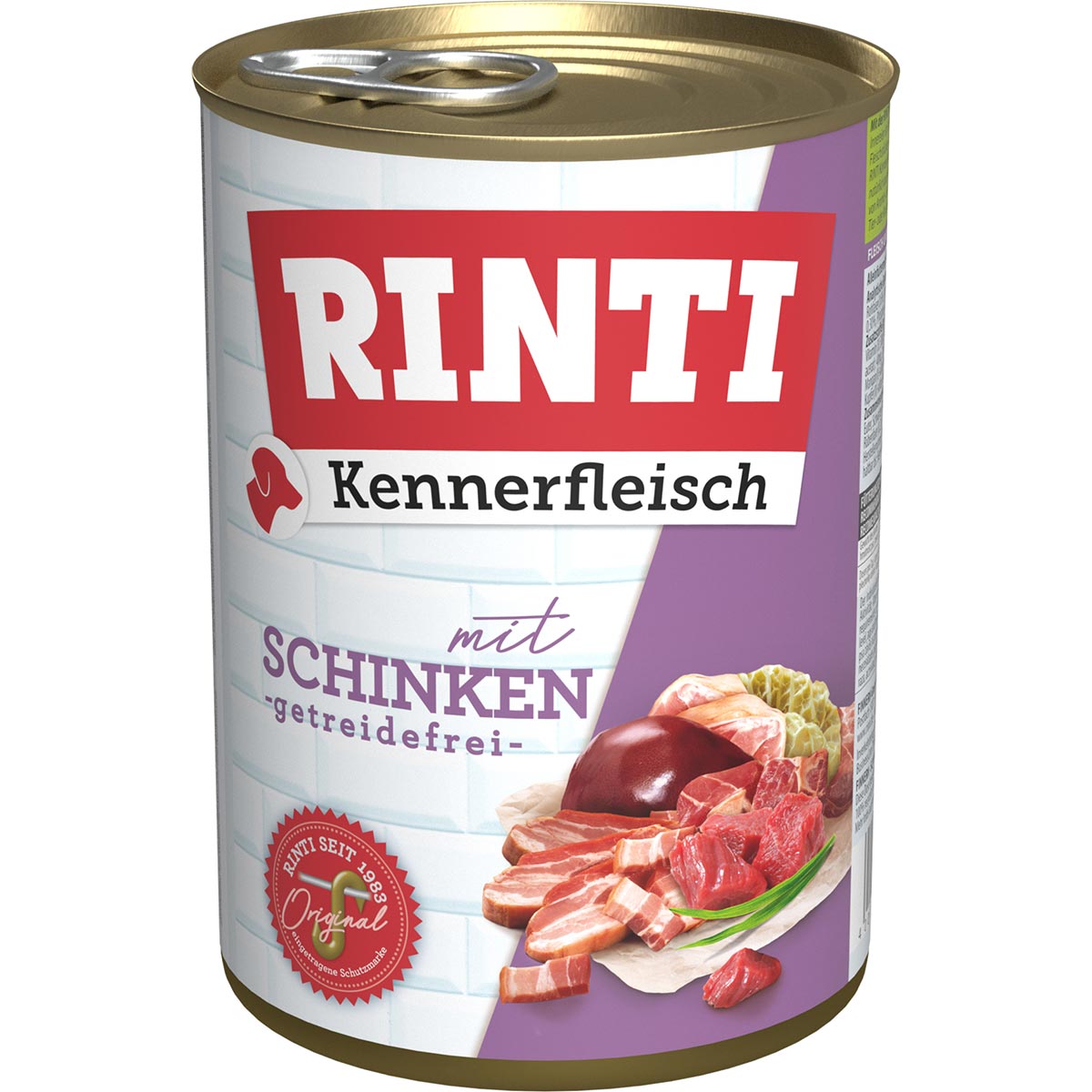 Rinti Kennerfleisch mit Schinken 24x400g von Rinti