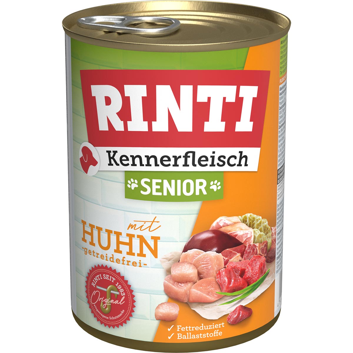 Rinti Kennerfleisch Senior mit Huhn gf 24x400g von Rinti