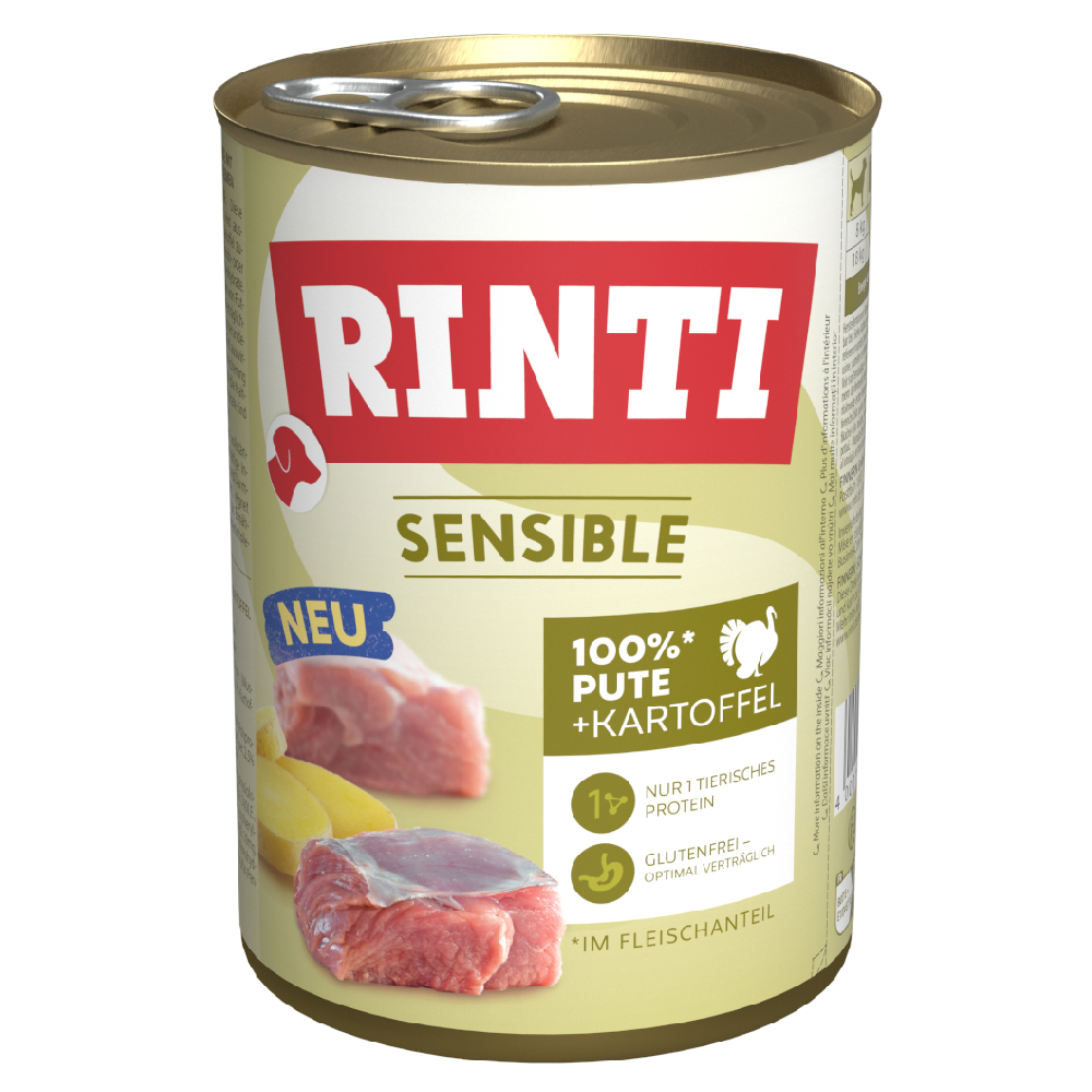 RINTI Sensible 6 x 400 g - Pute & Kartoffel von Rinti