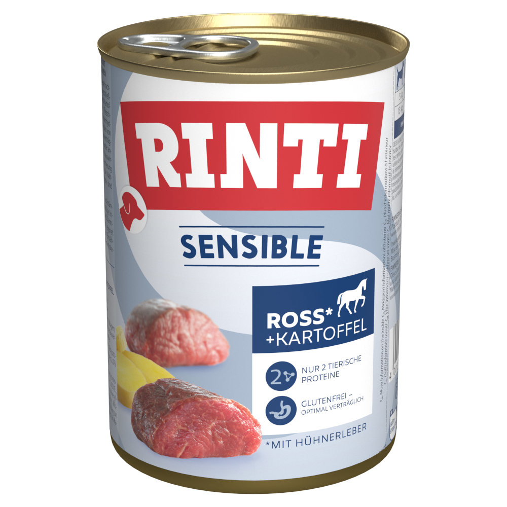 RINTI Sensible 6 x 400 g - Ross, Hühnerleber & Kartoffel von Rinti