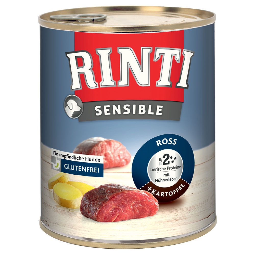 RINTI Sensible 6 x 800 g - Ross, Hühnerleber & Kartoffel von Rinti