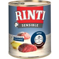 RINTI Sensible 6 x 800 g - Ross, Hühnerleber & Kartoffel von Rinti
