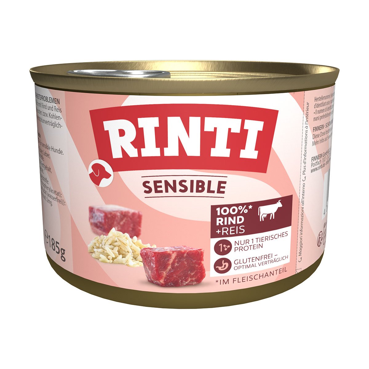 RINTI Sensible Rind + Reis 12x185g von Rinti