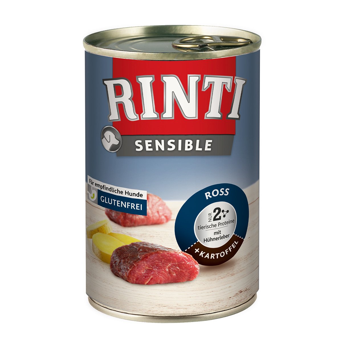 Rinti Sensible Ross & Hühnerleber & Kartoffel 12x400g von Rinti