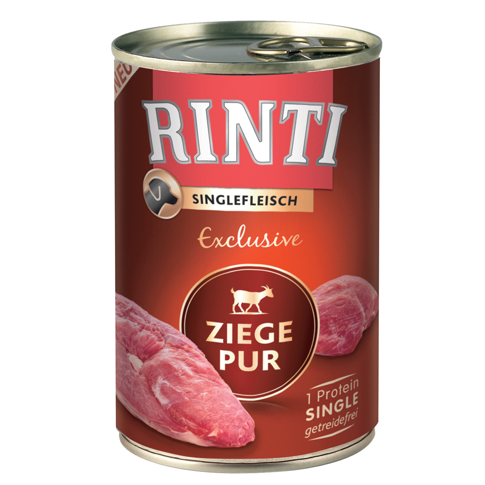 RINTI Singlefleisch 24 x 400 g - Exclusive Ziege pur von Rinti