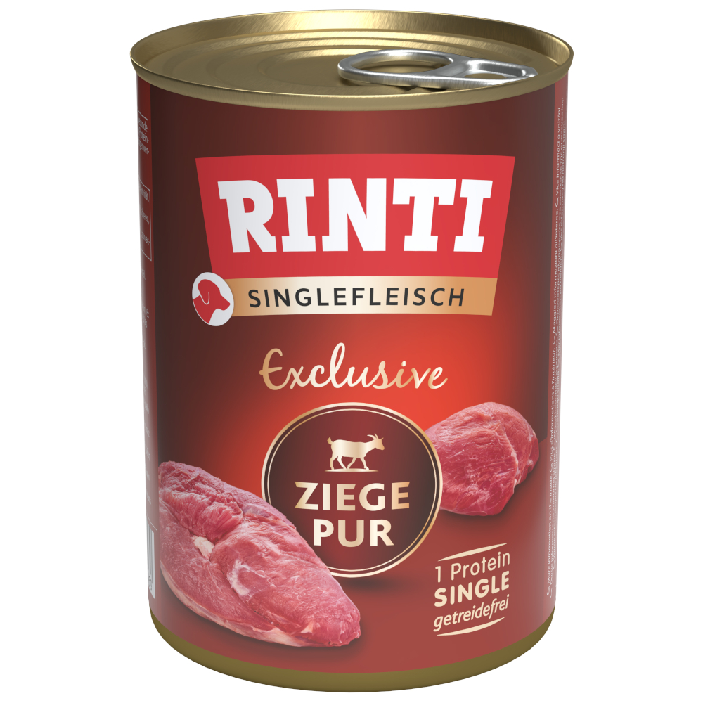 RINTI Singlefleisch 24 x 400 g - Exclusive Ziege pur von Rinti