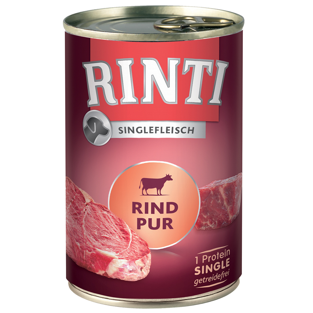 RINTI Singlefleisch 24 x 400 g - Mixpaket: 4 Sorten von Rinti