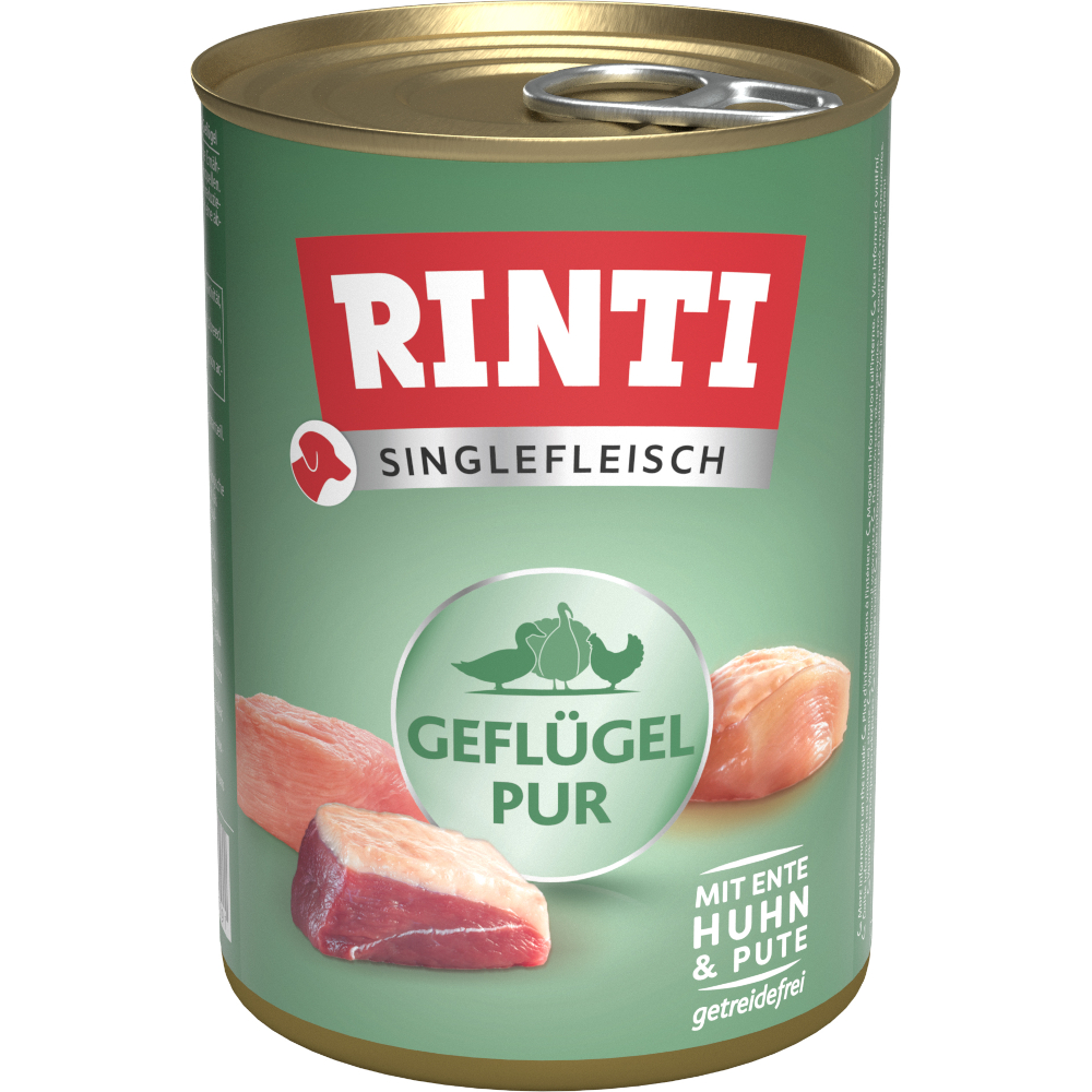 RINTI Singlefleisch 6 x 400 g - Geflügel pur von Rinti