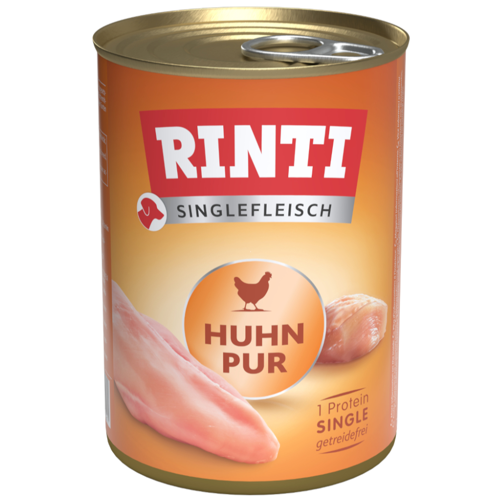 RINTI Singlefleisch 6 x 400 g - Huhn pur von Rinti