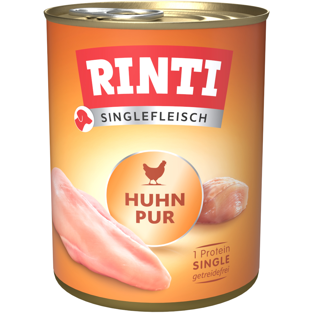 RINTI Singlefleisch 6 x 800 g - Huhn pur von Rinti