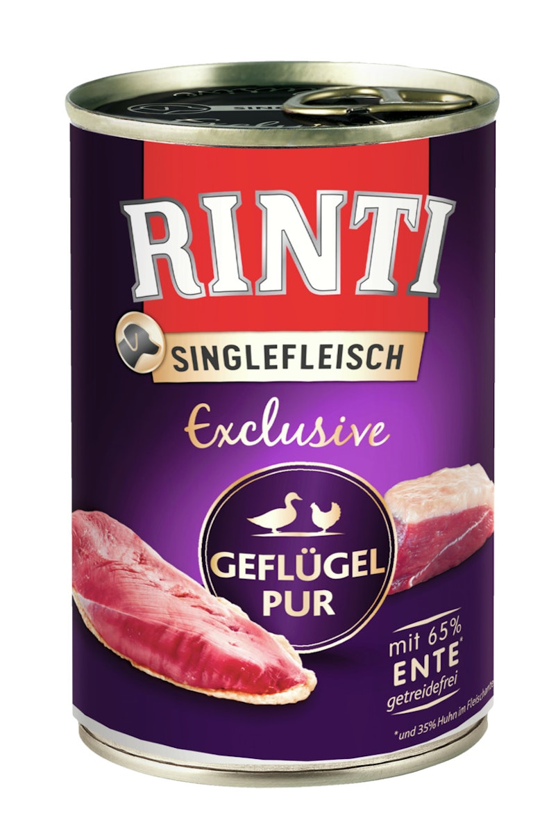 RINTI Singlefleisch Exclusive 400g Dose Hundenassfutter von Rinti
