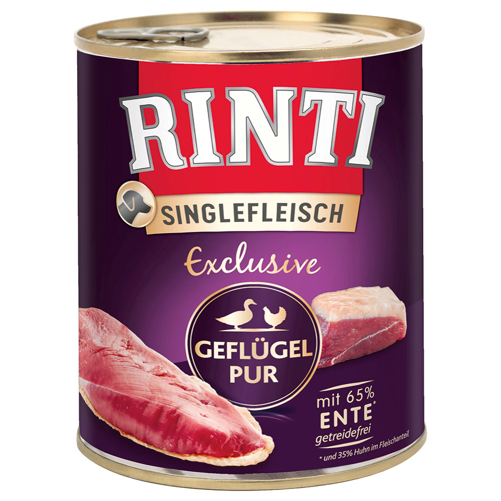 RINTI Singlefleisch Exclusive 6 x 800 g - Geflügel Pur von Rinti