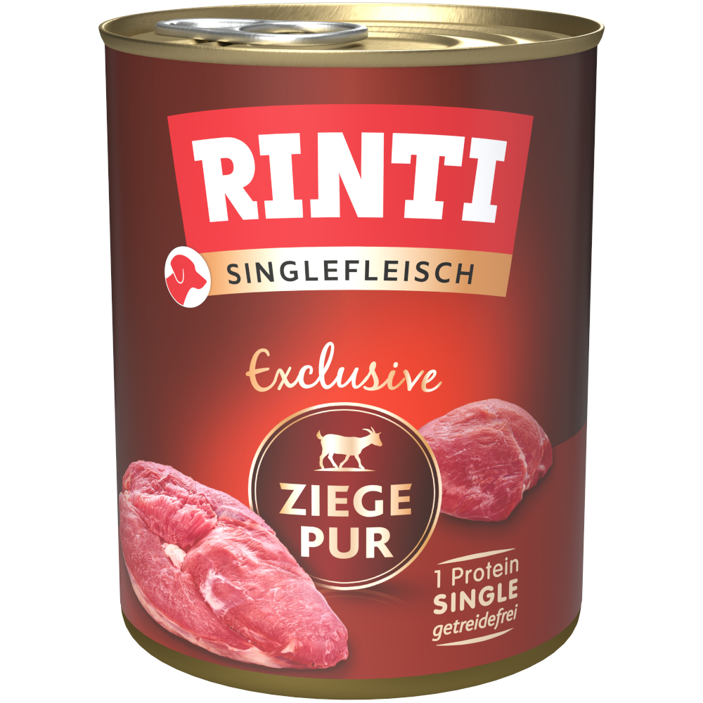 RINTI Singlefleisch Exclusive 6 x 800 g - Ziege pur von Rinti