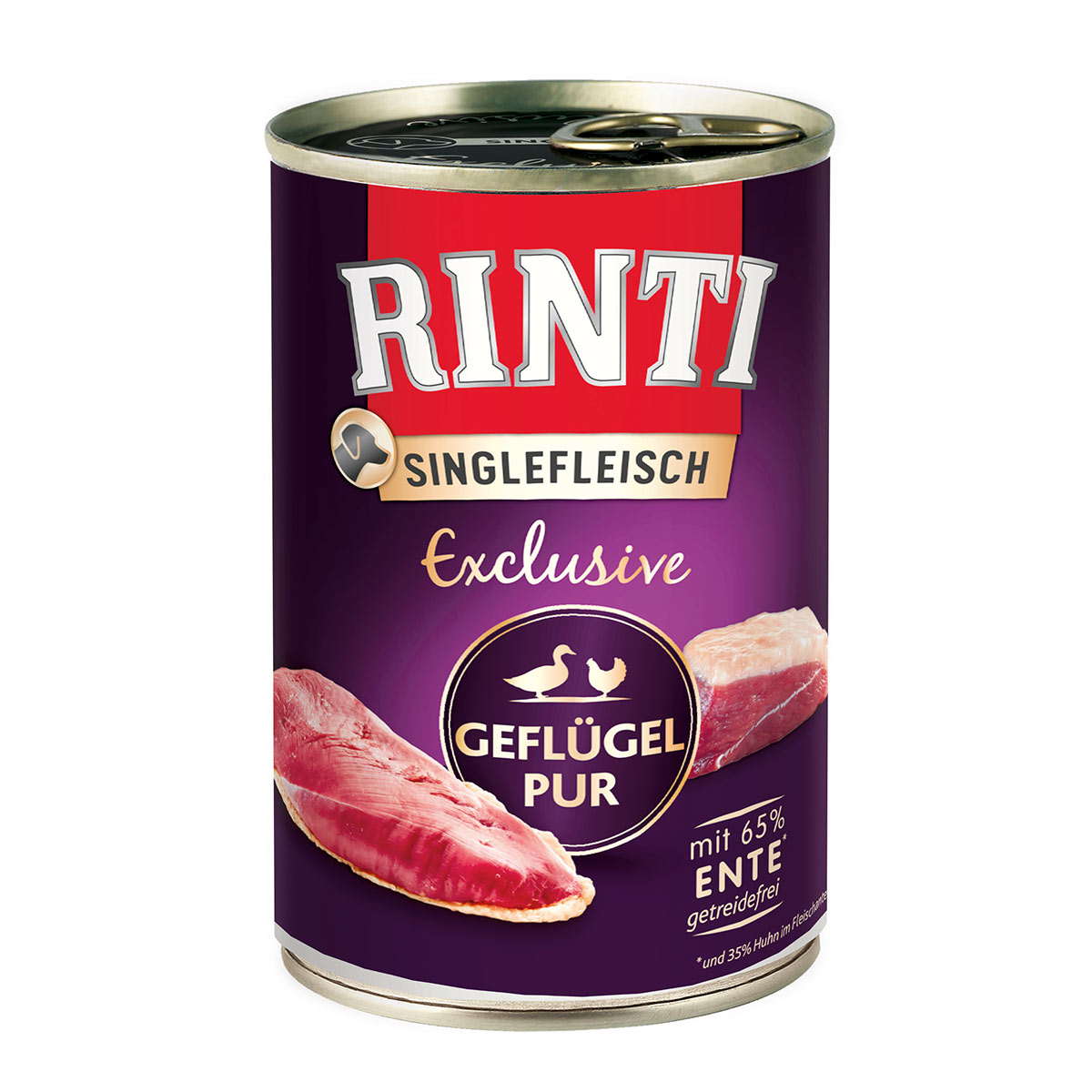 Rinti Singlefleisch Exclusive Geflügel pur 12x400g von Rinti