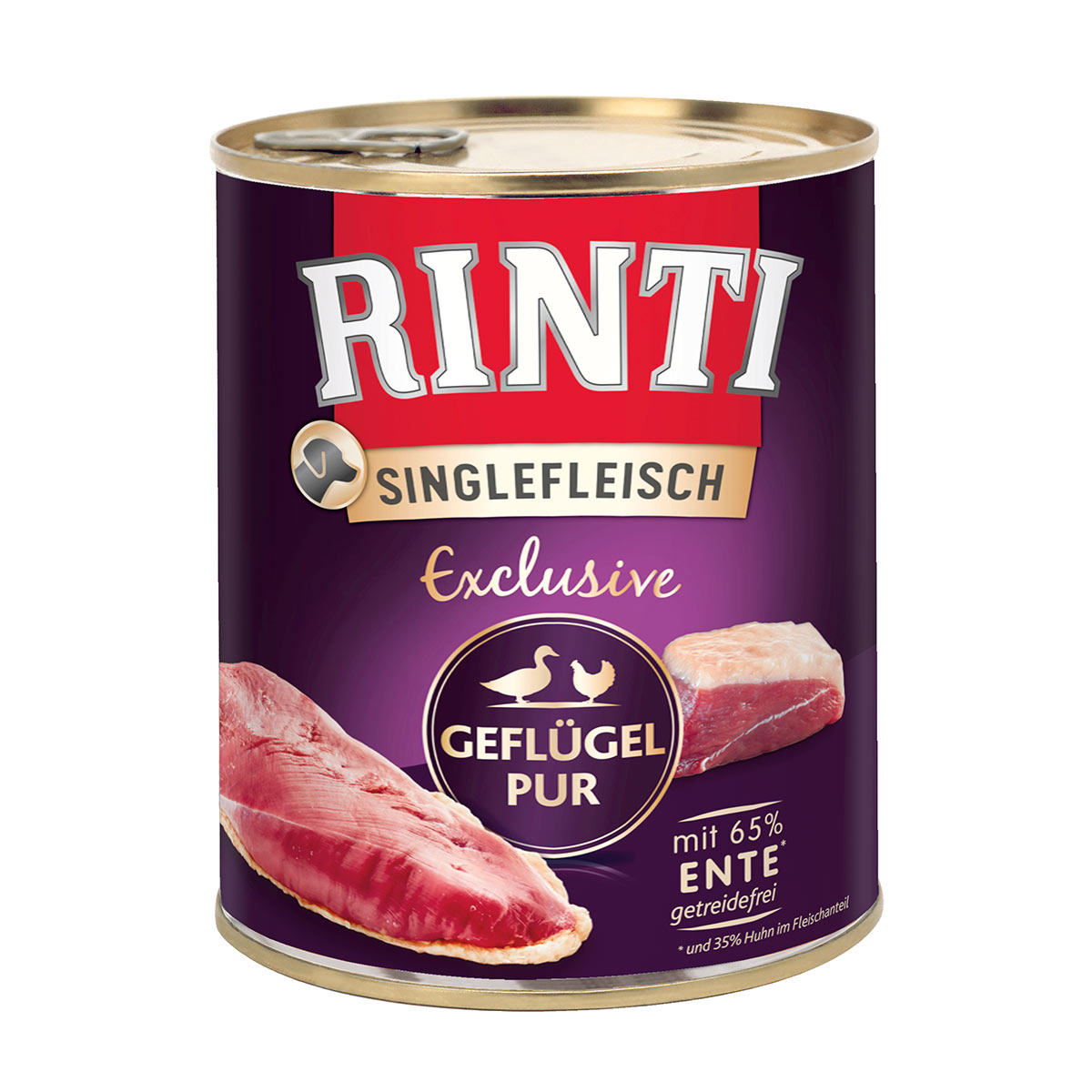 Rinti Singlefleisch Exclusive Geflügel pur 12x800g von Rinti