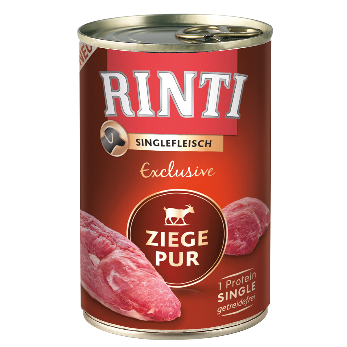 Rinti Singlefleisch Exclusive Ziege pur 24x400g von Rinti
