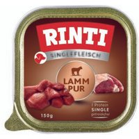 RINTI Singlefleisch Nassfutter Hund, Adult, Schale, Lamm pur 10x150 g von Rinti