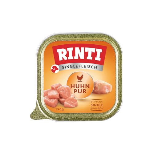 Rinti - Singlefleisch | Nassfutter für Sensible, ausgewachsene Hunde mit 100% Hühnerfleisch. Alleinfutter in Schälchen ohne Getreide, Kohlenhydrate und künstliche Zusätze | 10x150g Huhn Pur Rinti - Singlefleisch | Nassfutter für Sensible, ausgewachsene Hunde mit 100% Hühnerfleisch. Alleinfutter in Schälchen ohne Getreide, Kohlenhydrate und künstliche Zusätze | 10x150g Huhn Pur von Rinti
