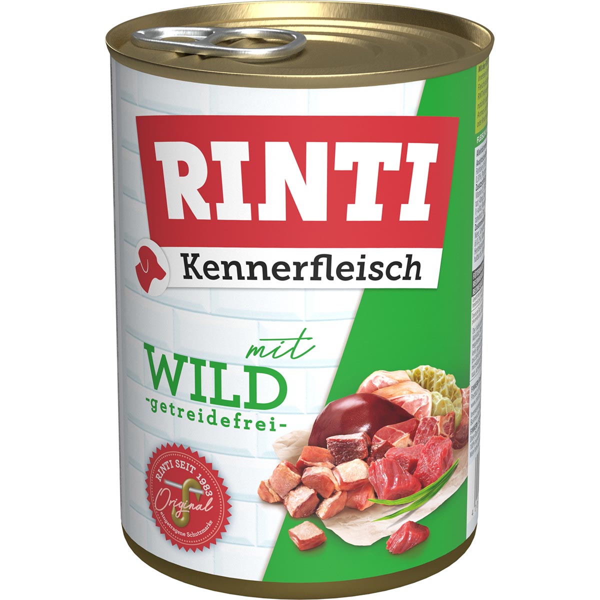 Rinti Kennerfleisch mit Wild 24x400g von Rinti