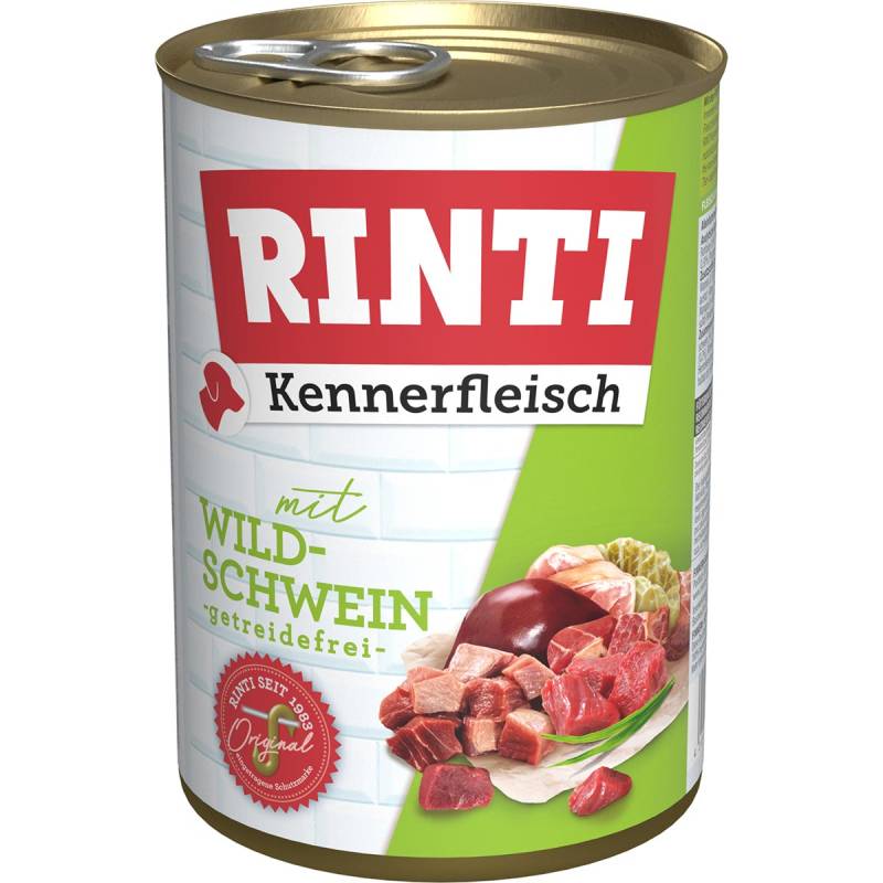 Rinti Kennerfleisch mit Wildschwein 24x400g von Rinti